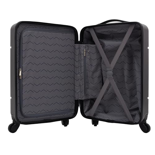 Travelers Club Skyline Spinner Luggage, Gray, 22-Inch Carry-On L8594