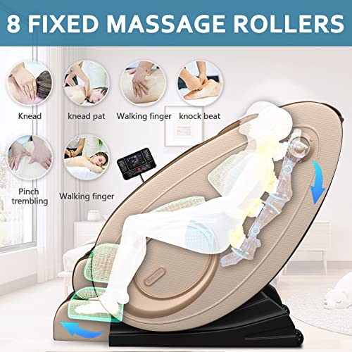 Massage Chair with Bluetooth Speaker, Zero Gravity Full Body Air Pressure Recliner G67713