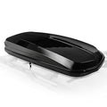 Auto Dynasty Hard Shell Roof Top Mount Car Storage Travel Luggage Box Cargo Carrier, 53 (L) x 34 (W) x 15 (H) Inches, Capacity 110 Pounds, 11 Cubic Feet (Tool-Free Install), Glossy Black Finish