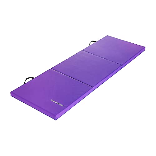 BalanceFrom Folding Gymnastics Mat, Thick Yoga & Workout Pad, Blue S867369