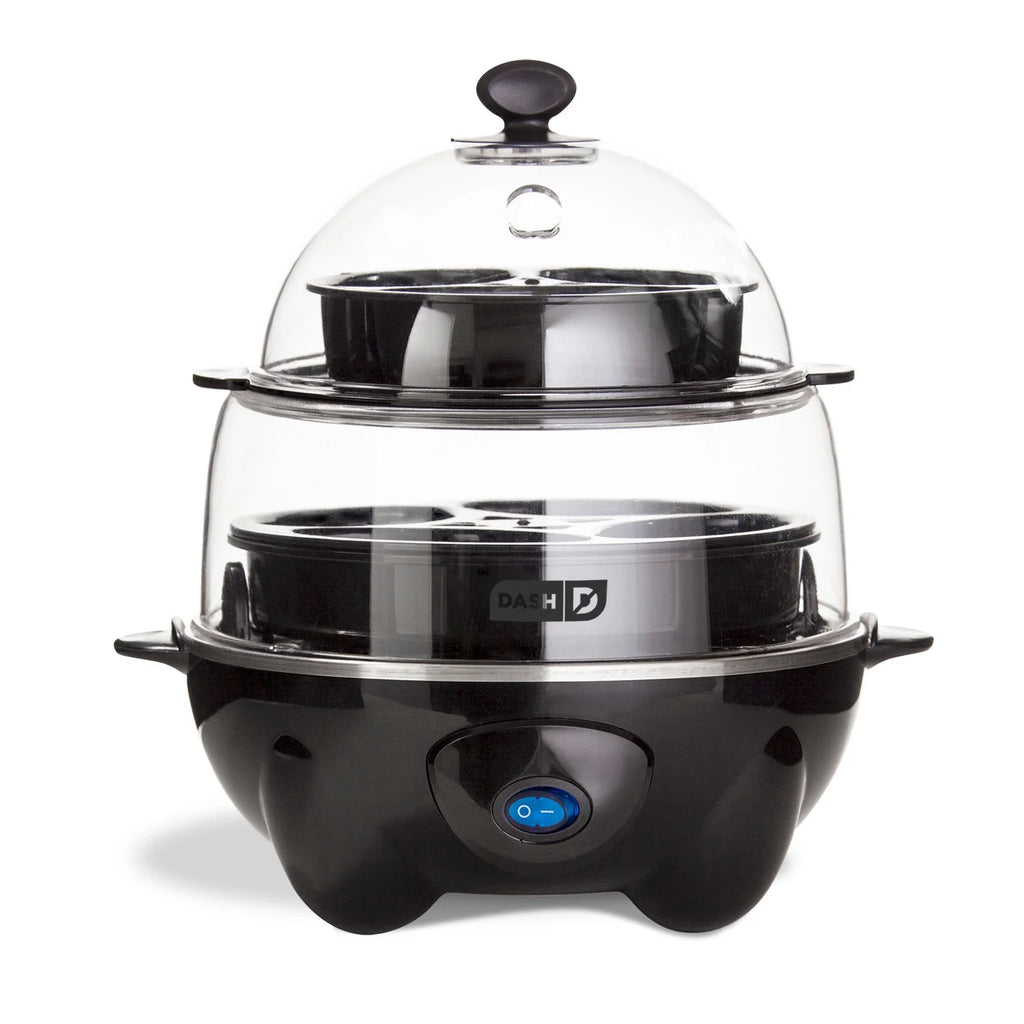 Dash Deluxe Egg Cooker 12 Capacity with Auto Shut Off, Black R5322