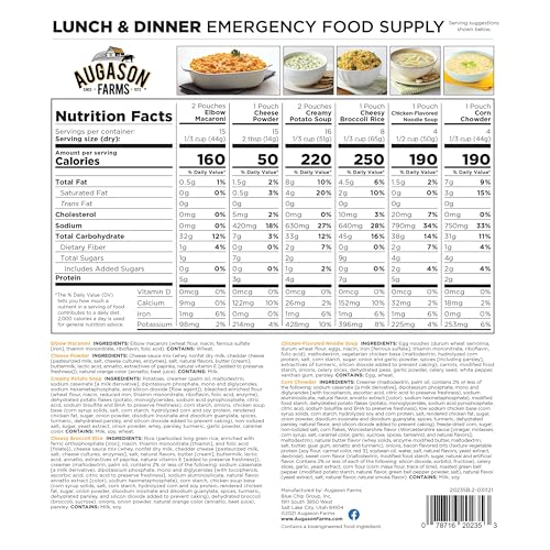 AUGASON FARMS Emergency Food Supply Bucket, 92 Servings, Dehydrated Meal Kit O5883