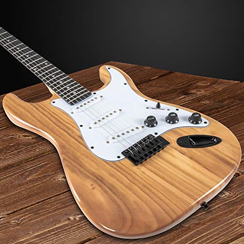 LyxPro Electric Guitar 39" Beginner Starter Kit with 20W Amp, Black B69338