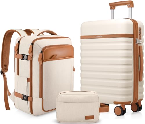 Luggage Sets 3 Piece, Carry On 20 Inch Hardside Suitcase with Spinner Wheels and TSA Lock J67858