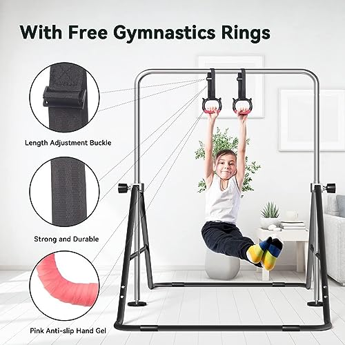 FBSPORT Gymnastics Bar for Kids, Adjustable Height, Folding W6973