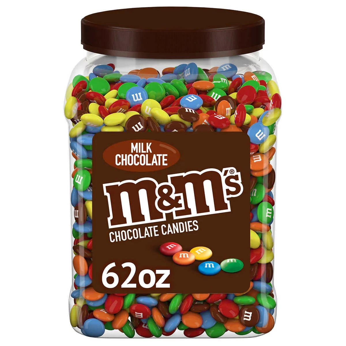 M&M's Milk Chocolate Candy, 62 oz Jar