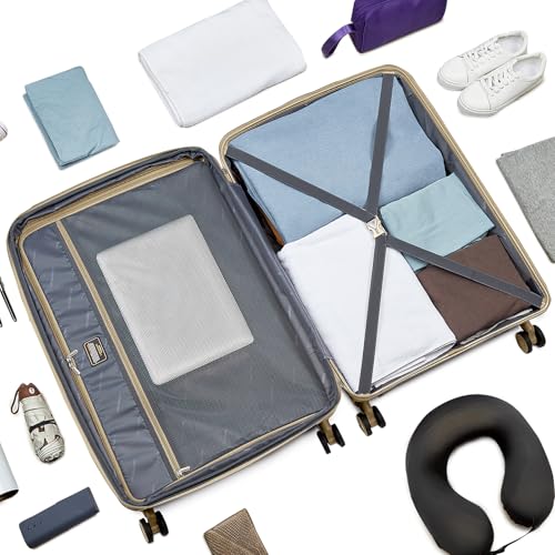 LARVENDER Luggage Sets 3 Piece, 20in Carry On PP Hardshell Suitcase with Spinner Wheels Q3160