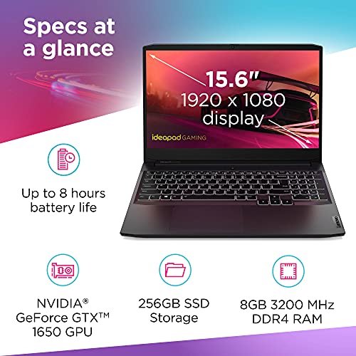Lenovo IdeaPad Gaming 3 15 Laptop, 15.6" FHD, Ryzen 5, GTX 1650, 8GB RAM J538