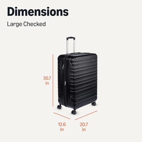 Amazon Basics 21" Hardside Carry-On Luggage with Wheels, Expandable, Black L489