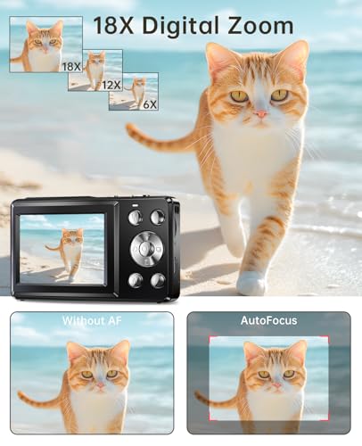 FLATIC 4K Digital Camera with 32GB TF Card V3045