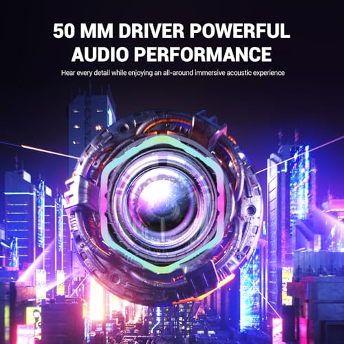 EKSA E1000 Gaming Headset with Noise Canceling Mic, 7.1 Surround Sound, Blue A702814