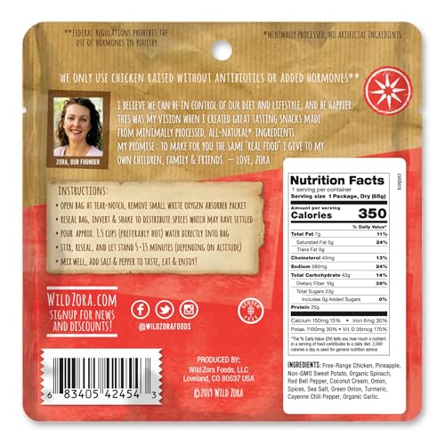 Wild Zora Paleo Freeze Dried Meals for Backpacking & Camping, Gluten Free, Variety 7-Pack C34212