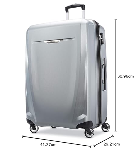 Samsonite Winfield 3 DLX Hardside Expandable Luggage, Silver, Carry-On 20-Inch F64293