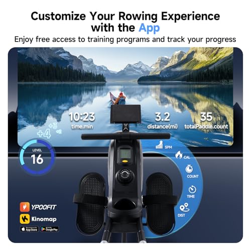Magnetic Rowing Machine for Home, 350 LB Capacity, Foldable A3830
