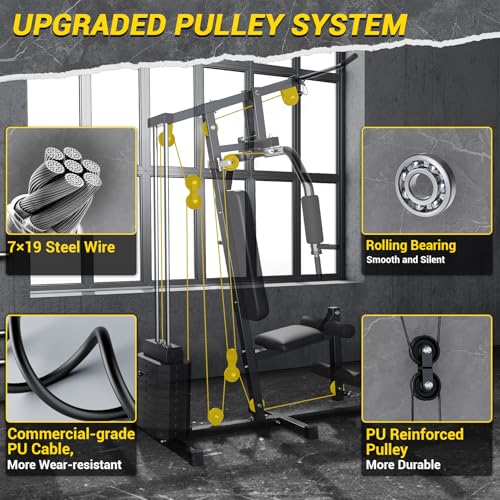 Home Gym Machine with 100LBS Weight Stack, Full Body Workout Station P32533