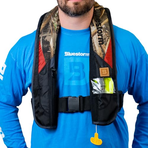 BLUESTORM Atmos 40 Inflatable PFD Life Jacket for Adults, USCG Approved T664265