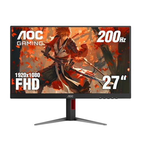 AOC 24G4 24" Gaming Monitor, Full HD IPS, 180Hz 1ms Y482158