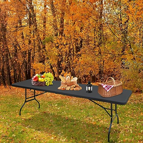Portable Plastic Folding Table 4ft Heavy Duty Indoor Outdoor Y145657