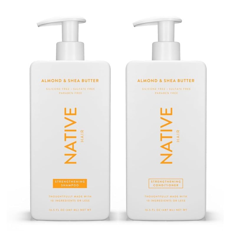 Native Shampoo and Conditioner, Sulfate & Dye Free, Almond & Shea Butter, 16.5 fl oz each (2 pack) B27204