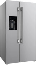 Salerno 36" Side by Side 20 Cu.Ft Stainless Steel Refrigerator with Ice Maker