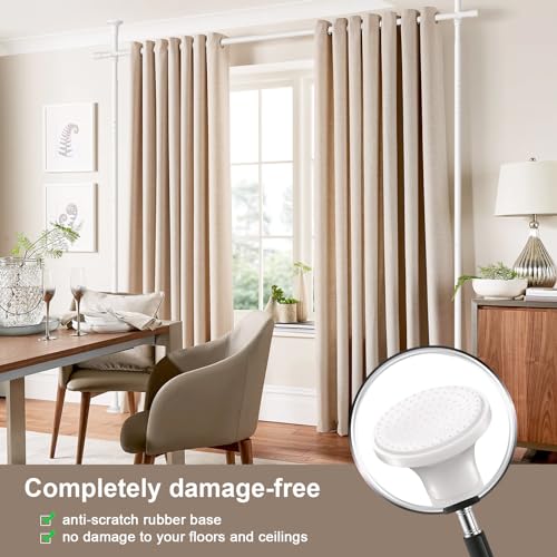 Tension Room Divider Curtain Rod, No Drilling, Heavy Duty Metal, Black L878936