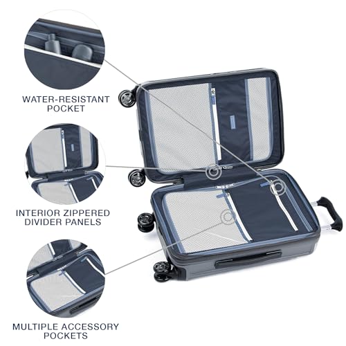Travelpro Platinum Elite Hardside Expandable Carry-On Luggage, 8 Wheel Spinner, TSA Lock, 20-Inch X826544