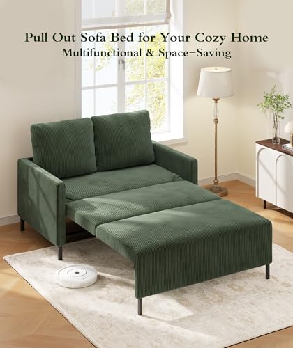 3 in 1 Convertible Sleeper Chair Sofa Bed with Adjustable Backrest, Blue M92497