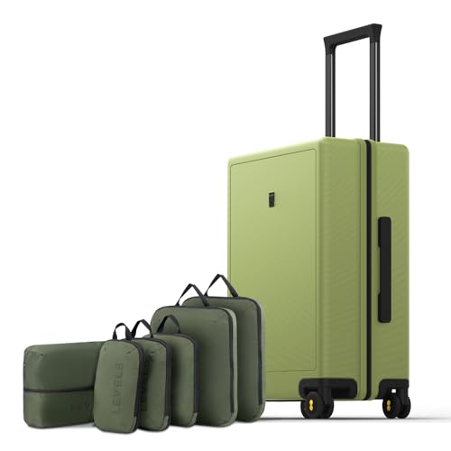 LEVEL8 Hard Shell Carry-On Luggage with TSA Lock, 20 Inch, Black V41961