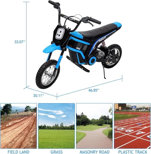 24V 350W Kids Electric Dirt Bike, 3-Speed, Off-Road Ride-On Motorcycle S465