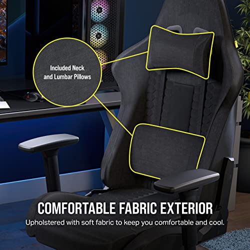 Corsair TC100 Relaxed Gaming Chair Fabric Gray Black A68468
