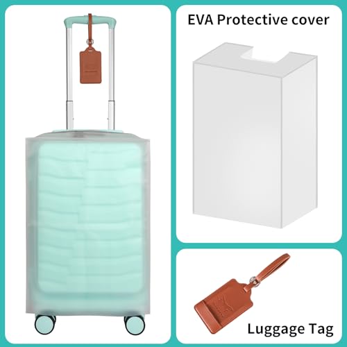 Lightweight 3-Piece Hardshell Luggage Set with Spinner Wheels & TSA Lock, Light Avocado Green B502471
