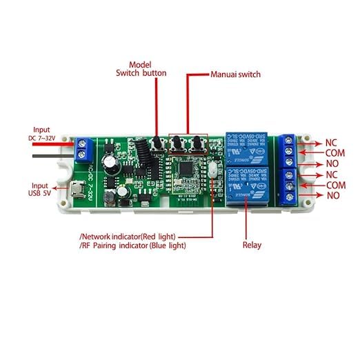 Zigbee 4CH DC7-32V USB Relay Smart Switch Module, Tuya APP Remote Control V113