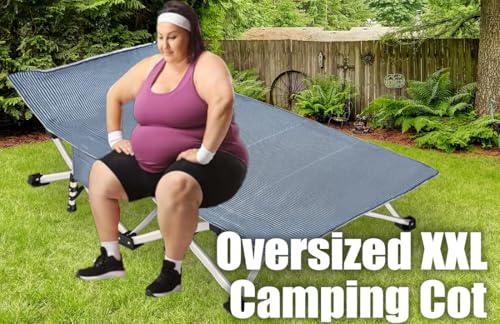 Camping Cot with Thick Pad, Folding Bed, Heavy Duty with Carry Bag I101