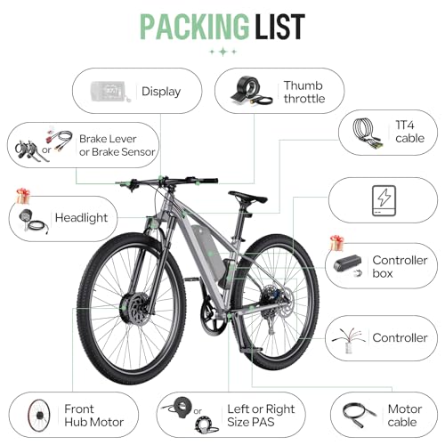 BAFANG 48V 500W Front Hub Motor Ebike Conversion Kit for 20"/26"/700C Wheels E8923