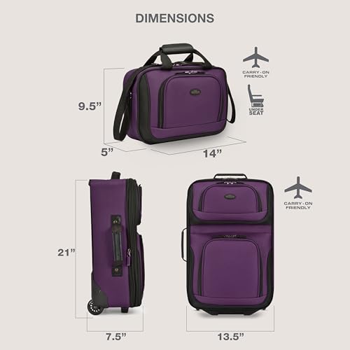 U.S. Traveler Rio Expandable Carry-on Luggage, Orange R95197