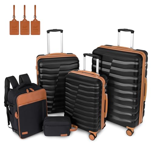 Lightweight 3-Piece Hardshell Luggage Set with Spinner Wheels & TSA Lock, Light Avocado Green B502471