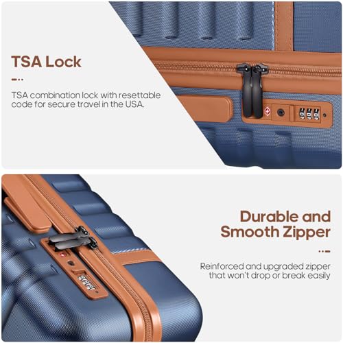 Luggage Sets 3 Piece, Carry On 20 Inch Hardside Suitcase with Spinner Wheels and TSA Lock J67858