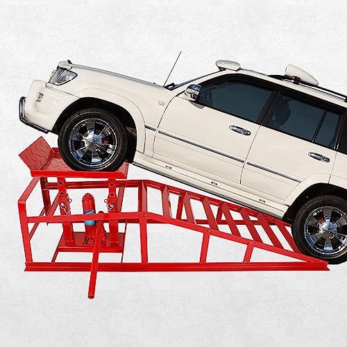 2 Pack Hydraulic Car Ramps 5T Low Profile Vehicle Lift Service Ramps X117