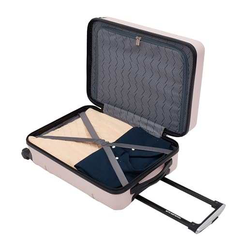 Travelers Club Skyline Spinner Luggage, Gray, 22-Inch Carry-On L8594