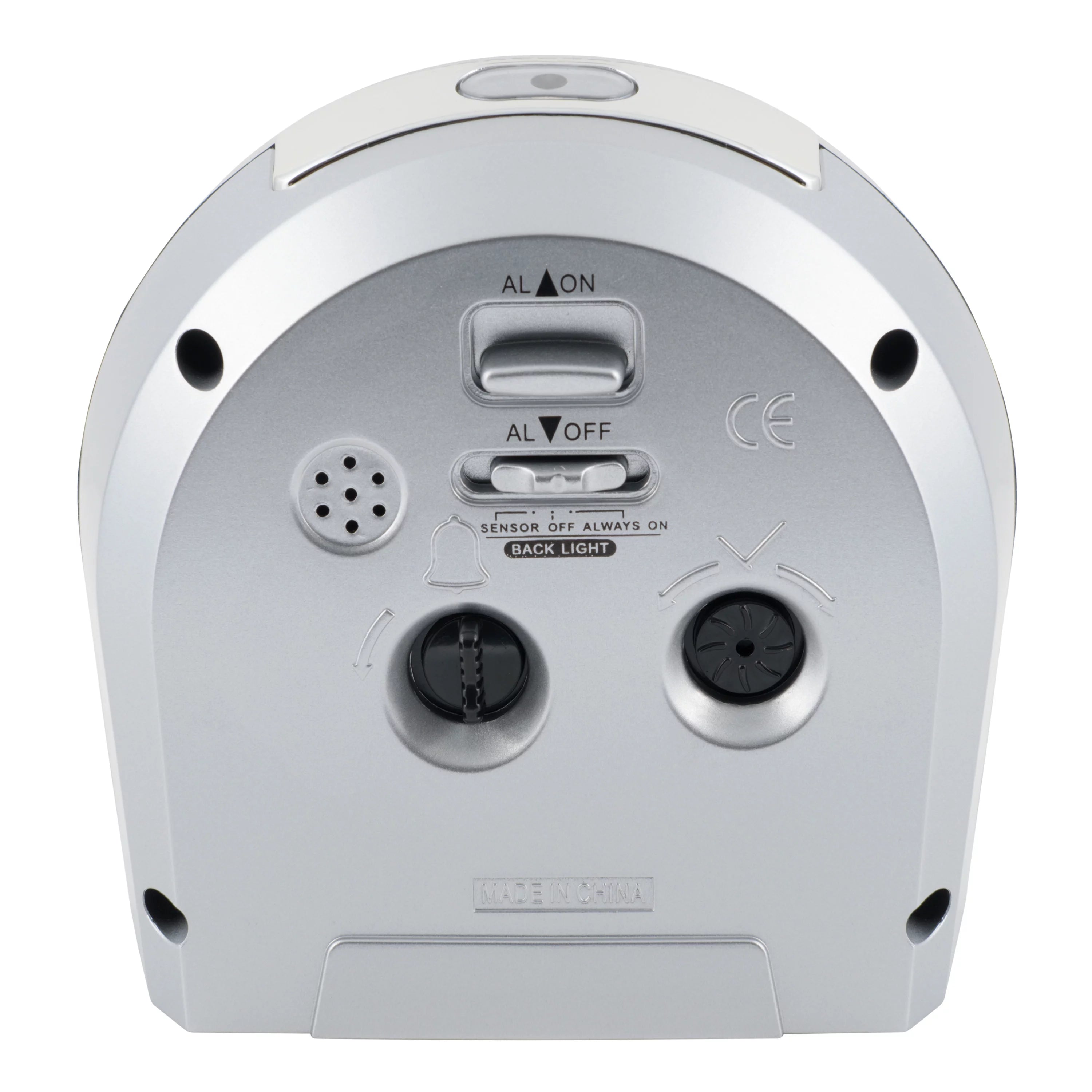 Equity by La Crosse Silver Silent Sweep Night Vision Alarm Tabletop Clock T3109