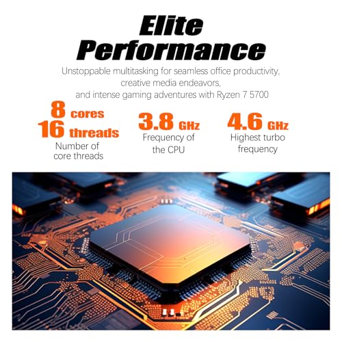LXZ Desktop Computer R5 5600G 16GB DDR4 1TB NVMe SSD B417931