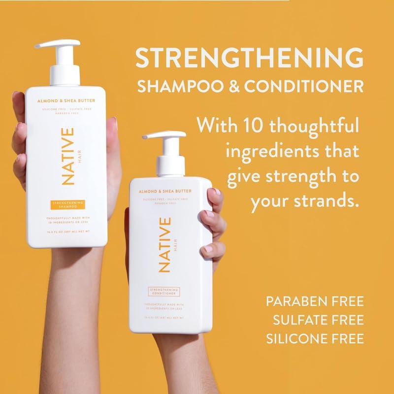 Native Shampoo and Conditioner, Sulfate & Dye Free, Almond & Shea Butter, 16.5 fl oz each (2 pack) B27204