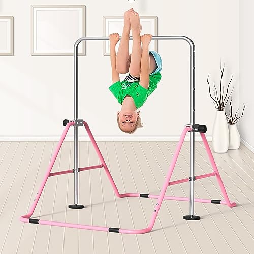 FBSPORT Gymnastics Bar for Kids, Adjustable Height, Folding W6973