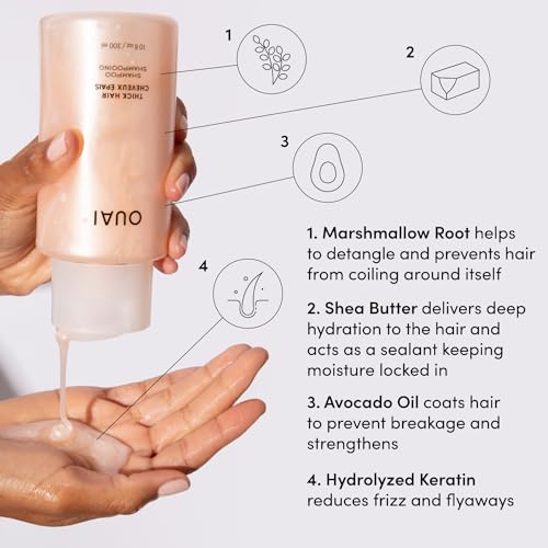 OUAI Fine Shampoo and Conditioner Set - Sulfate Free for Fine Hair, 10 Fl Oz T257