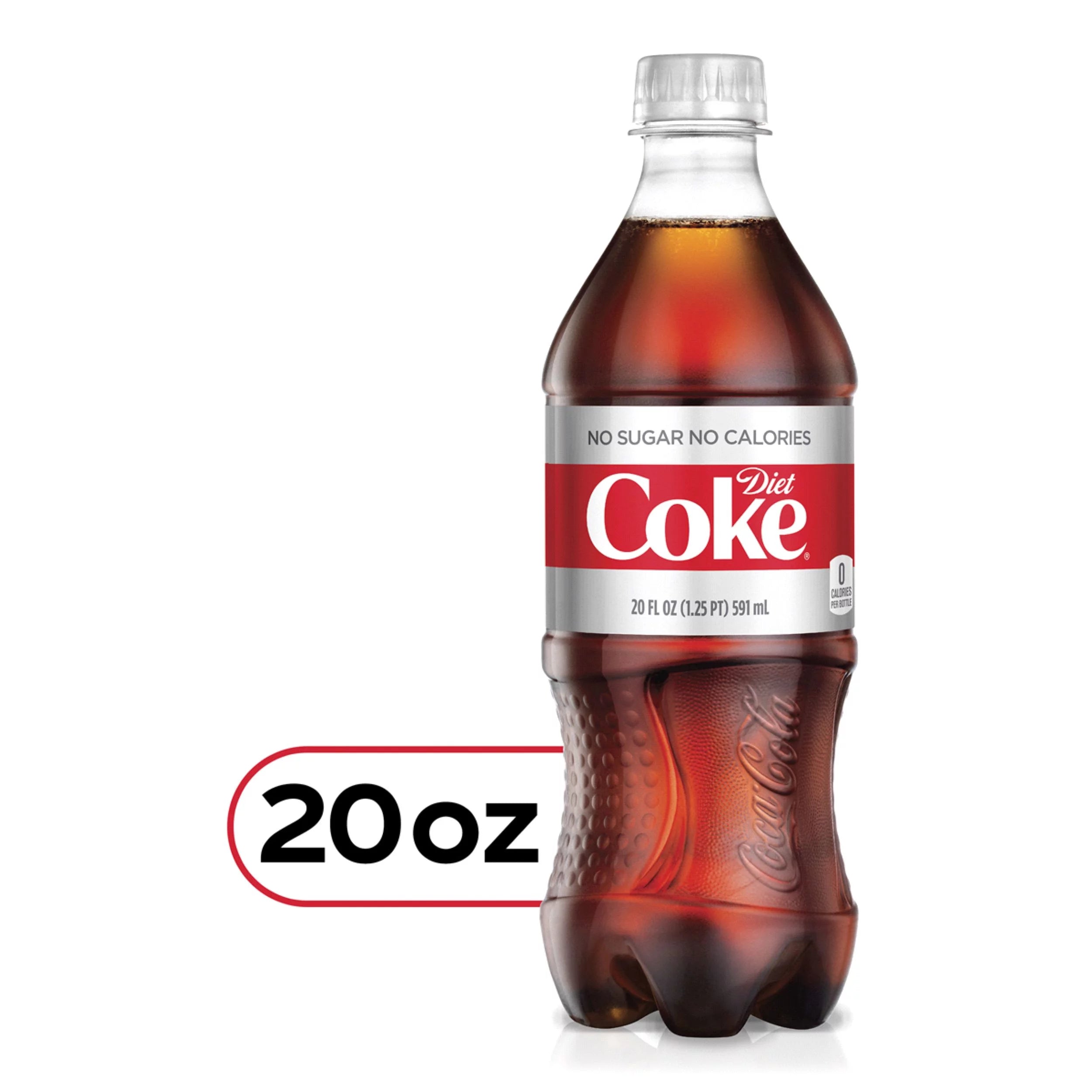 Diet Coke Soda 20oz Bottles, Quantity of 16