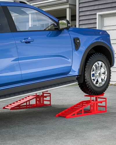 Hydraulic Car Ramps, 4-Position Adjustment, 5T Capacity, Low Profile I6327