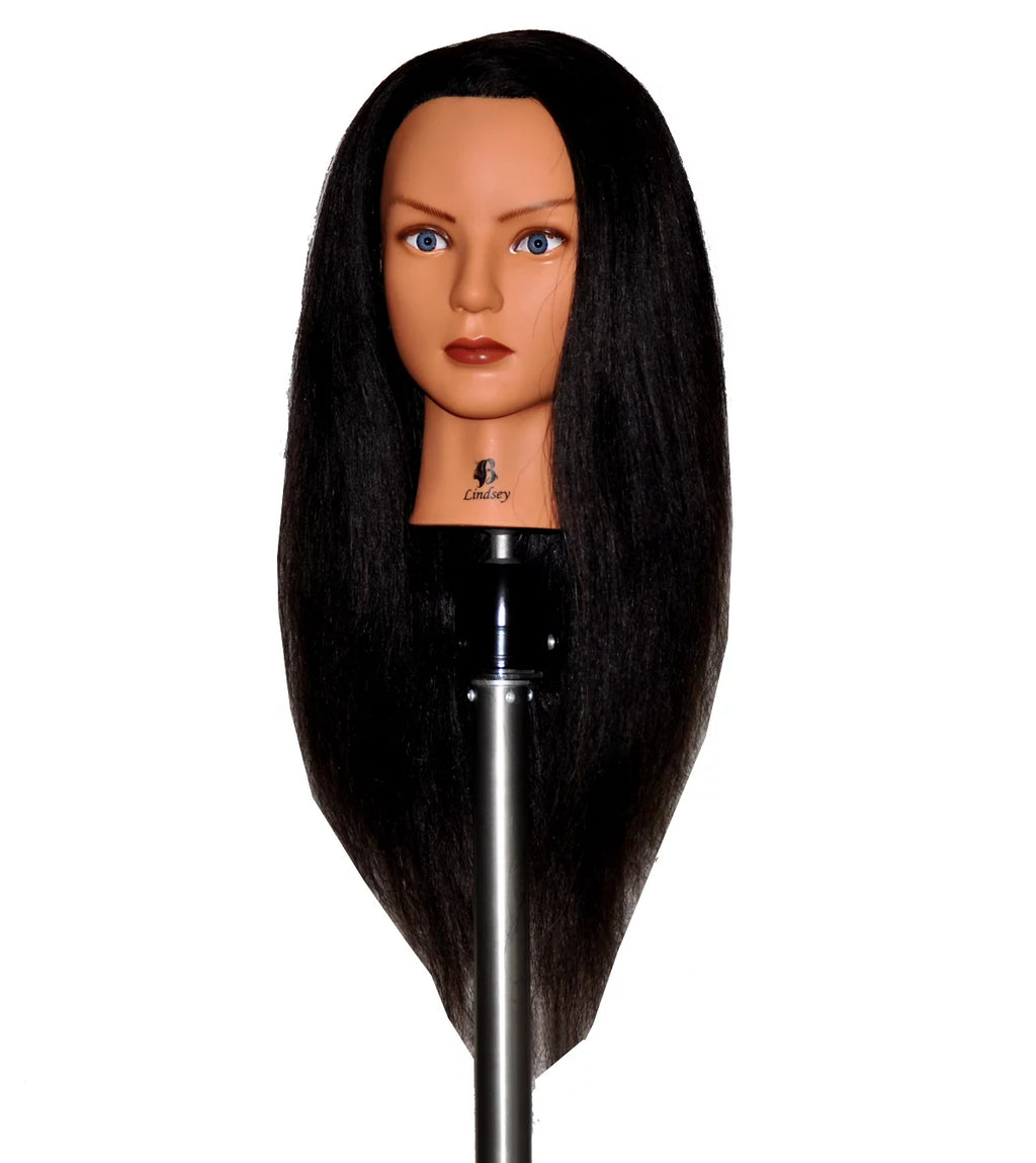 Bellrino 24" Cosmetology Mannequin Head with Human Hair - Lindsey Y1988