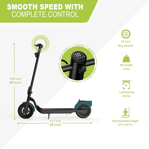 Electric Scooter for Adults, Foldable, 500W Motor, 10" Tires O2626