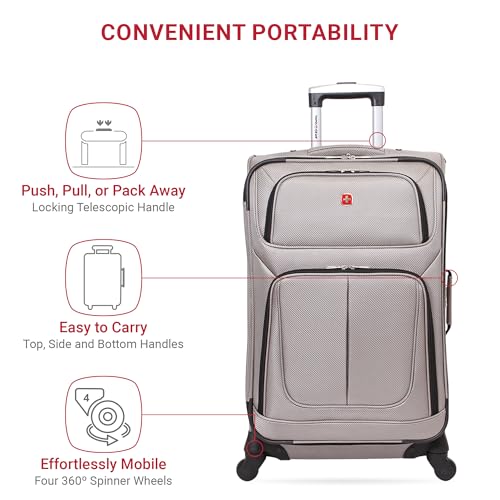 SwissGear Sion Softside Expandable Roller Luggage 3 Piece Set N784870