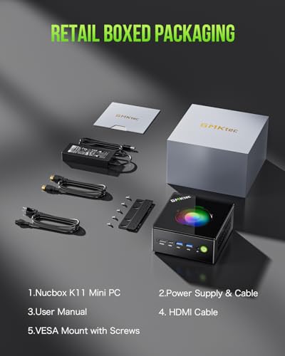 GMKtec K11 AMD Ryzen 9 8945HS 32GB DDR5 1TB Mini PC Desktop Computer X186
